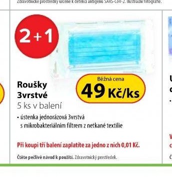 Roušky 3vrstvé 5 ks v balení