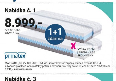Matrace SILVY DELUXE H3/H4