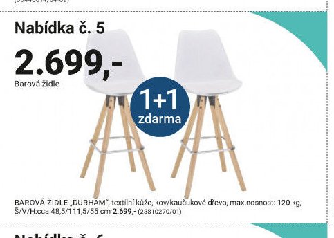 Barová židle DURHAM