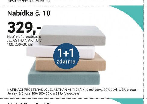 Napínací prostěradlo „ELASTHAN AKTION“