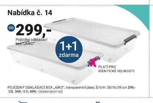 Pojízdný odkládací box „AIKO“