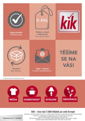 aktuální leták Kik textil 11.10.2021-31.10.2021