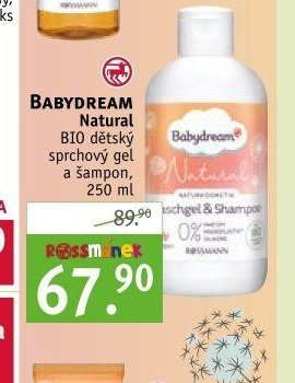 Babydream Natural BIO dětský sprchový gel a šampon