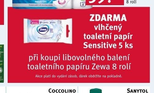 ZEWA vlhčený toaletní papír Sensitive