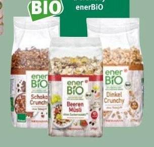 enerBIO Schoko Crunchy, Beeren Müsli, Dinkel Crunchy