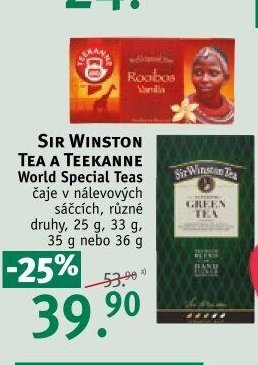 SIR WINSTON TEA a TEEKANNE World Special Teas