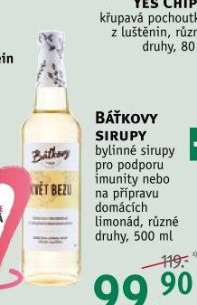 BÁTKOVY bylinné sirupy