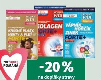 MAXIVITA doplňky stravy (Kolagen, Vápník, Hořčík)