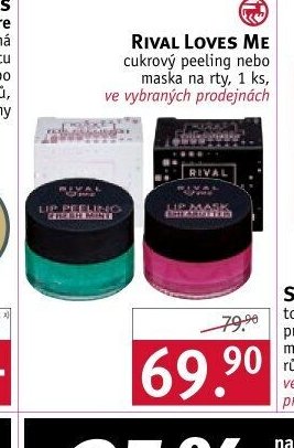 RIVAL LOVES ME cukrový peeling nebo maska na rty