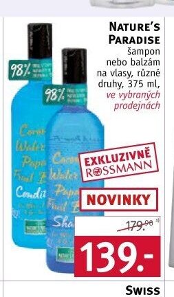 NATURE'S PARADISE šampon nebo balzám