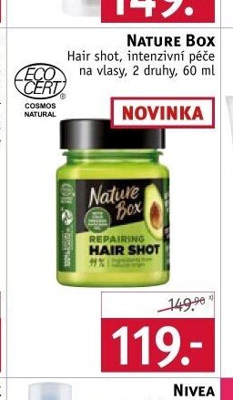 NATURE BOX Hair shot, intenzivní péče