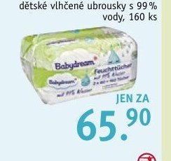 Babydream dětské vlhčené ubrousky