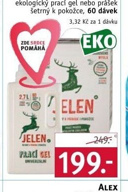 Jelen ekologický prací gel nebo prášek