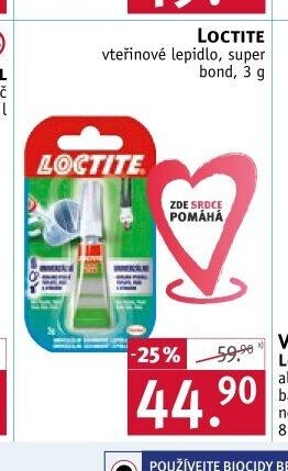 Loctite vteřinové lepidlo