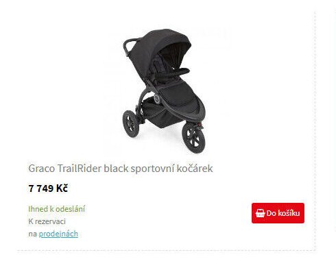Graco TrailRider black sportovní kočárek