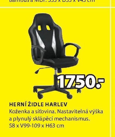 HERNÍ ŽIDLE HARLEV
