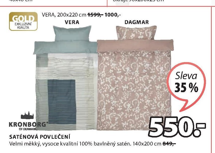 GOLD Vera saténové povlečení