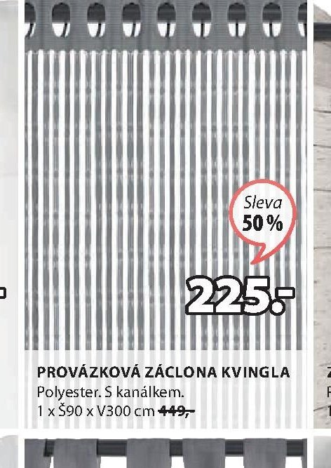 PROVÁZKOVÁ ZÁCLONA KVINGLA