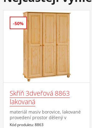 Skříň 3dveřová 8863 lakovaná