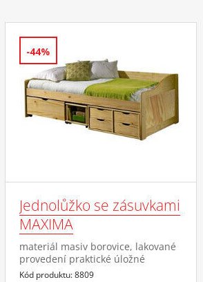 Jednolůžko se zásuvkami MAXIMA