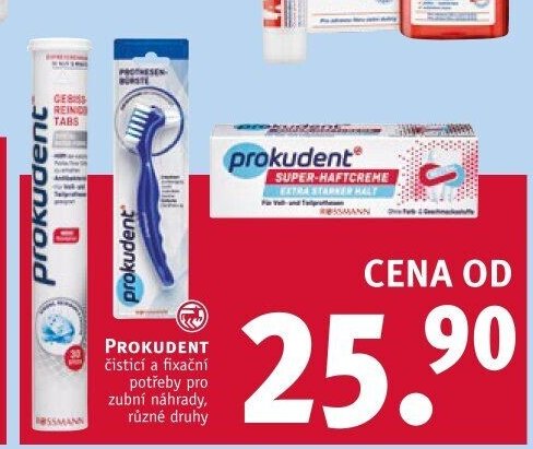 Prokudent čisticí a fixační potřeby pro zubní náhrady