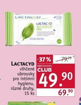 LACTACYD vlhčené ubrousky pro intimní hygienu