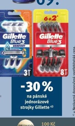 GILLETTE BLUE3 pánské jednorázové strojky