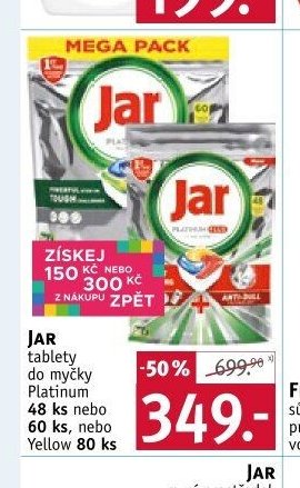 JAR tablety do myčky Platinum