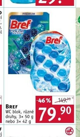 BREF WC blok, různé druhy, 3x 50 g nebo 3x 42 g