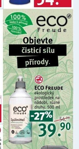 ECO FREUDE ekologický prostředek na nádobí, různé druhy, 500 ml