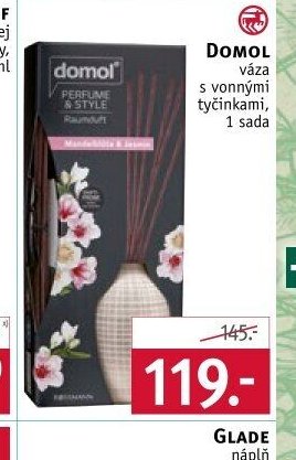 DOMOL váza s vonnými tyčinkami, 1 sada