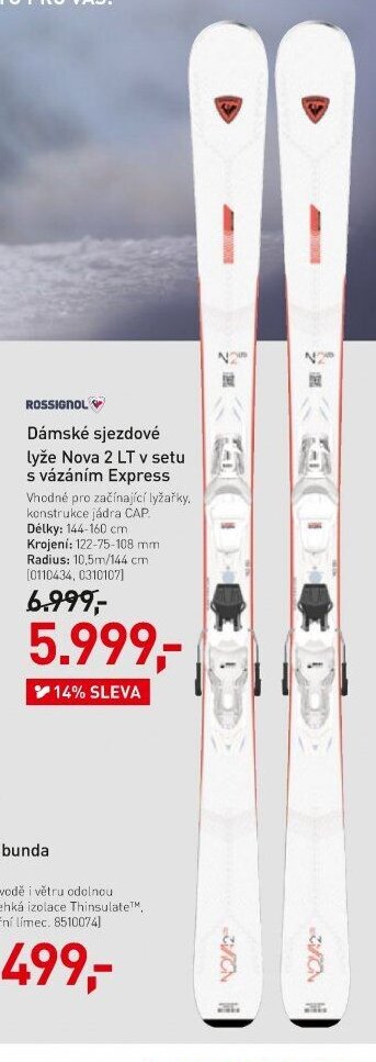Dámské sjezdové lyže Nova 2 LT v setu s vázáním Express