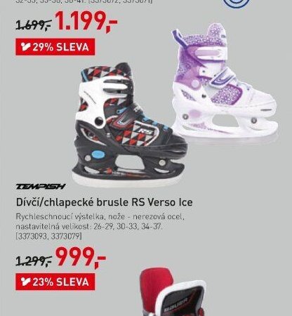Dívčí/chlapecké brusle RS Verso Ice