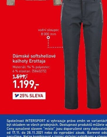 Dámské softshellové kalhoty Erottaja