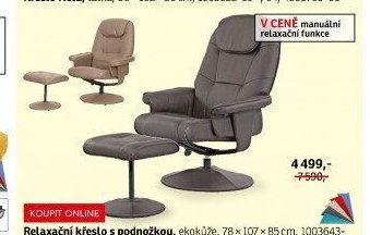 Relaxační křeslo s podnožkou