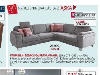 Variabilní sedací souprava Omaha