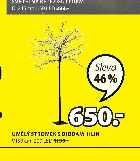 UMĚLÝ STROMEK S DIODAMI HLIN