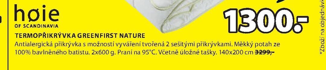TERMOPŘIKRÝVKA GREENFIRST NATURE