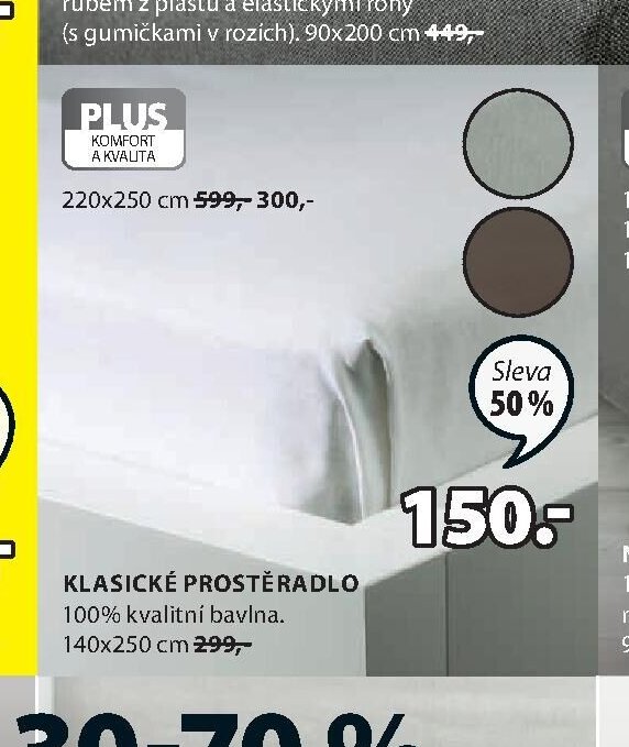 Klasické prostěradlo