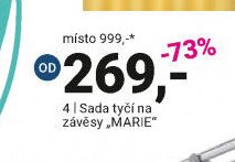 4 | Sada tyčí na závěsy „MARIE“