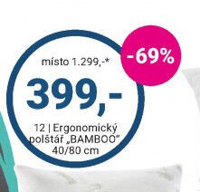 Ergonomický polštář BAMBOO