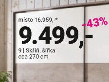 Skříň, šířka cca 270 cm