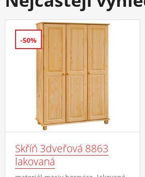 Skříň 3dveřová 8863 lakovaná