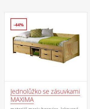 Jednolůžko se zásuvkami MAXIMA