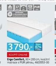 Ergo Comfort, 90x200 cm, kvalitní matrace s PUR pěnou