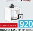 Regál bílý 1x1