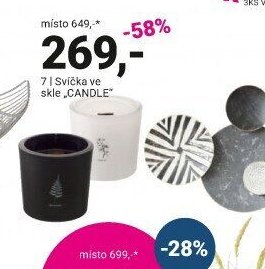 Svíčka ve skle CANDLE