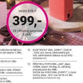 Přístroj popcorn 3JAN