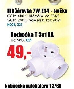 LED žárovka 7W, E14 - svíčka