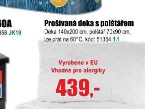 Prošívaná deka s polštářem